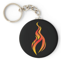 Flame Icon Keychain