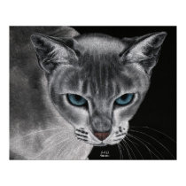Flame Point Siemese Cat Print