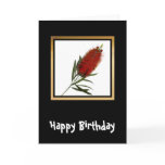 Flame Red Bottle Brush cards
