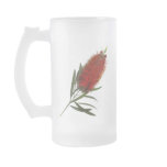 Flame Red Bottle Brush mugs