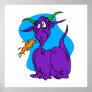 Flame Sneezer Purple Dragon Posters