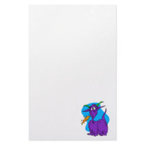 Flame Sneezer Purple Dragon Personalized Stationery