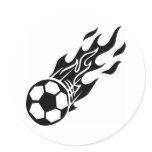Flame Soccer Ball stickers