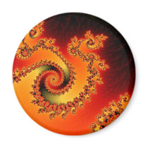 Flame Triple Twirl Magnet
