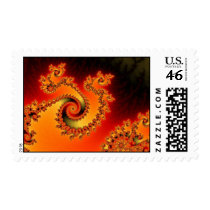 Flame Triple Twirl Postage Stamp