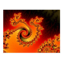 Flame Triple Twirl Postcard