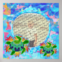 Flame Turtle Add-a-Photo Art Poster