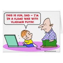 flame war vladimir putin greeting card