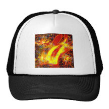 flame  water drops copy trucker hat