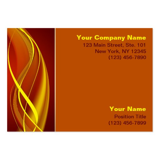 Flame Waves Business Card Template