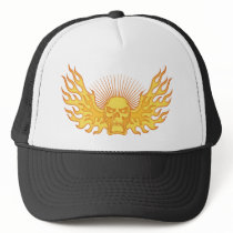 Flame-Wing-Skull Mesh Hats