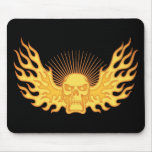 Flame-Wing-Skull Mouse Mat