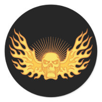 Flame-Wing-Skull stickers by vicevoices Flame-Wing-Skull stickers