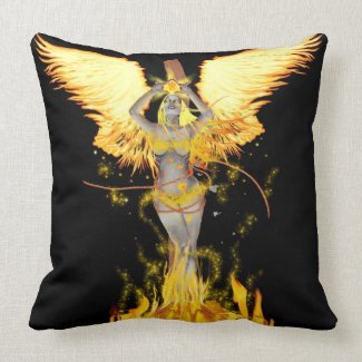flame witch pillow