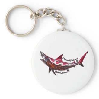 Flamed Fish and FishTs Joined together for Kewl Ts Key Chain