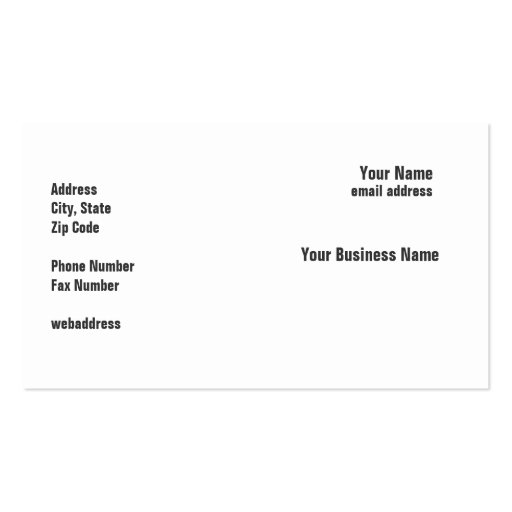 Flamed Hot Rod Truck Business Card (back side)