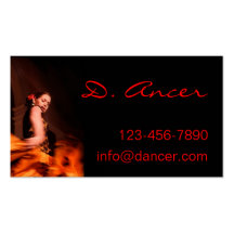 flamenco dancer business card templates