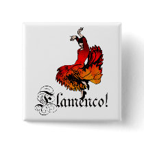 Flamenco Dancer Button
