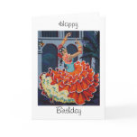 Flamenco Dancer  Happy Birthday Card