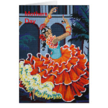 Flamenco Dancer Mother Day Card