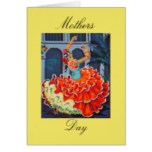 Flamenco Dancer Mothers Day Card