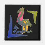 ¡FLAMENCO DE NEÓN ABSTRACTO DEL IMÁN EN LA OSCURID