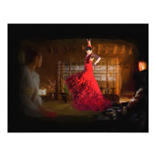 Flamenco fire lights a tea house in Tokyo, Japan Personalized Announcements