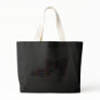 Flamenco Polka Dots Large Dark Canvas Bag