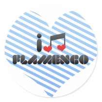 Flamenco Round Stickers