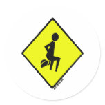 Flamer Round Stickers
