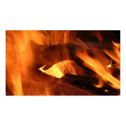 Flames and FIre Business Card Template (back side)