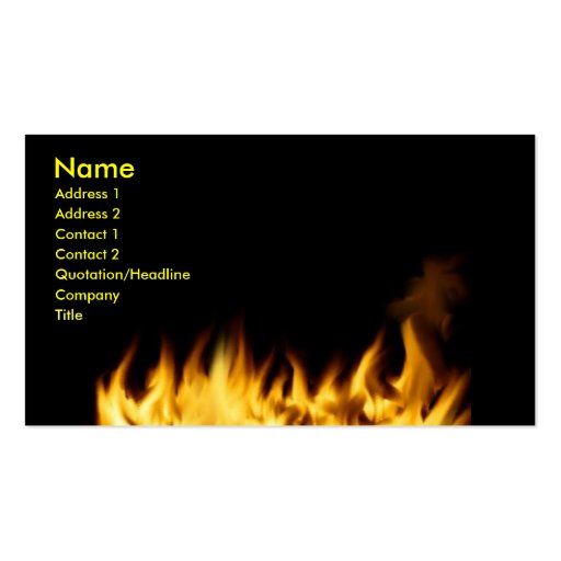 Flames business card
