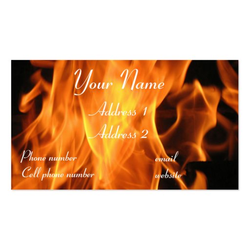 Flames Business Card (front side)