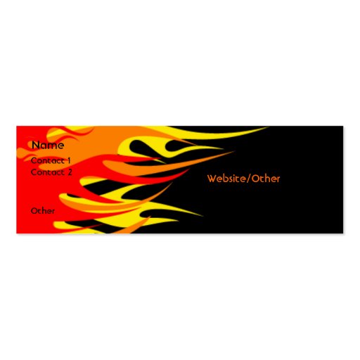 Flames Business Card Template (front side)