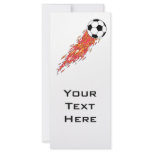 flames fire soccer ball rack card design