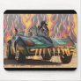 Flames Monsta Car Mousepad - Customized