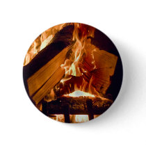 Flames of Fire Pinback Button