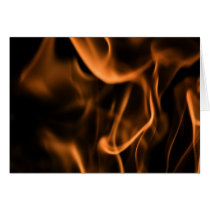 Flames of Fire in a Fireplace Greeting Cards