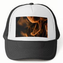 Flames of Fire in a Fireplace Hats