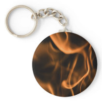 Flames of Fire in a Fireplace Keychain