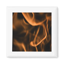 Flames of Fire in a Fireplace Refrigerator Magnet