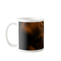 Flames of Fire in a Fireplace Mug