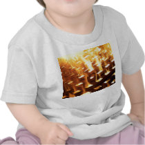 Flames of fire through a lattice photograph design t shirt