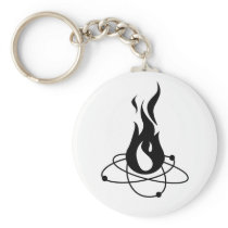 Flames off Knowledge Keychain