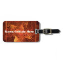 Flames Over Black Travel Bag Tags