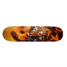 flames skate board deck