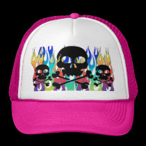 Flames & Skulls Baseball Hat hats