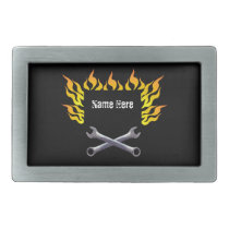 Flames Tools Belt Buckle
