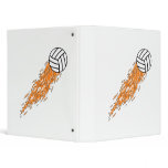 flames volleyball design binders