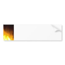 Flames, Yellow, Red, Black Bumper Stickers